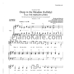 Ноты Sting - Deep in the meadow - предпросмотр