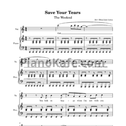 Ноты The Weeknd - Save your tears - предпросмотр