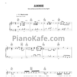 Ноты James Blunt - Annie - предпросмотр