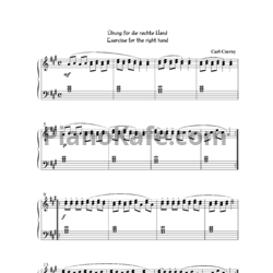 Ноты Карл Черни - Упражнение для правой руки - предпросмотр