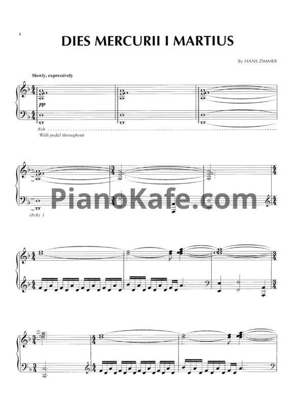 Ноты Hans Zimmer - The Da Vinci Code (Книга нот) - PianoKafe.com