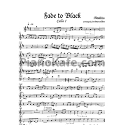 Ноты Apocalyptica - Fade to black - предпросмотр