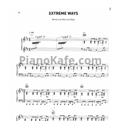 Ноты Moby - Extreme ways - предпросмотр