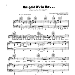 Ноты Pink Floyd - The gold it's on the - предпросмотр