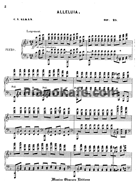 Ноты Шарль Алькан - Аллилуйя (Op. 25) - PianoKafe.com