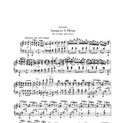 Ноты Франц Шуберт - Соната ля минор (D. 537, Op. 164) - предпросмотр