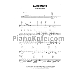 Ноты Adriano Celentano - L'arcobaleno - предпросмотр