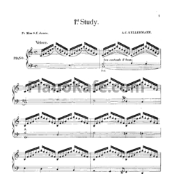 Ноты Алис Эллен Шарбоне-Келлерман - 12 лёгких этюдов - предпросмотр