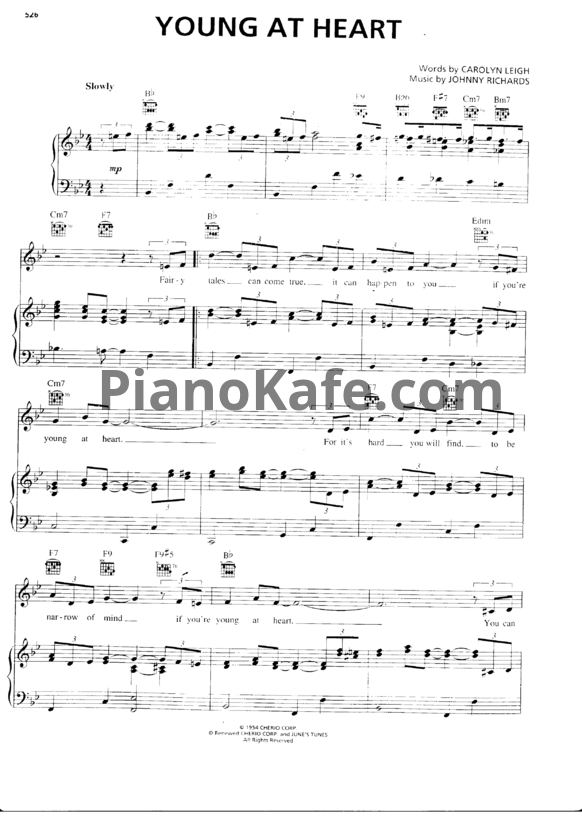 Ноты Johnny Richards - Young at heart - PianoKafe.com