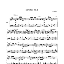 Ноты Фредерик Шопен - 2 бурре - предпросмотр