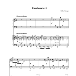 Ноты Раймо Кангро - Кошкин концерт (для 2 фортепиано)