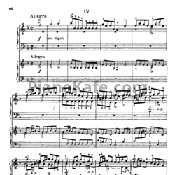 Ноты Георг Гендель - Концерт для фортепиано с оркестром фа мажор. Часть 4 - предпросмотр