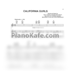 Ноты Katy Perry feat. Snoop Dogg - California gurls - предпросмотр