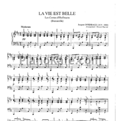 Ноты Жак Оффенбах - Баркарола - предпросмотр