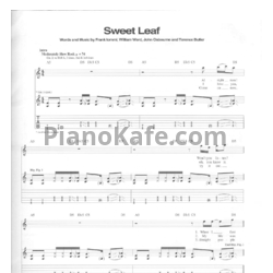 Ноты Black Sabbath - Sweet leaf (Guitar tabs & Voice) - предпросмотр