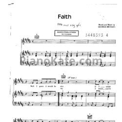 Ноты George Michael - Faith - предпросмотр