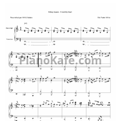 Ноты Britney Spears - E-mail my heart - предпросмотр