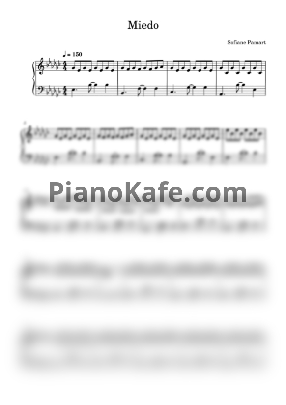 Ноты Sofiane Pamart - Miedo - PianoKafe.com