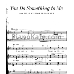 Ноты Cole Porter - You do something for me - предпросмотр