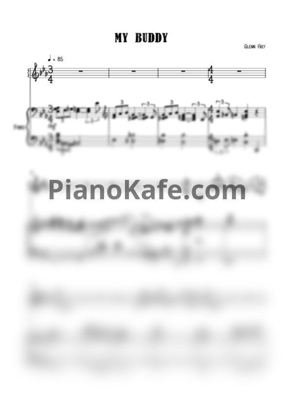 Ноты Glenn Frey - My buddy - PianoKafe.com
