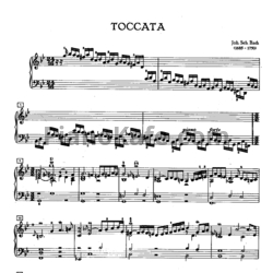 Ноты И. Бах - Токката соль минор (BWV 915) - предпросмотр