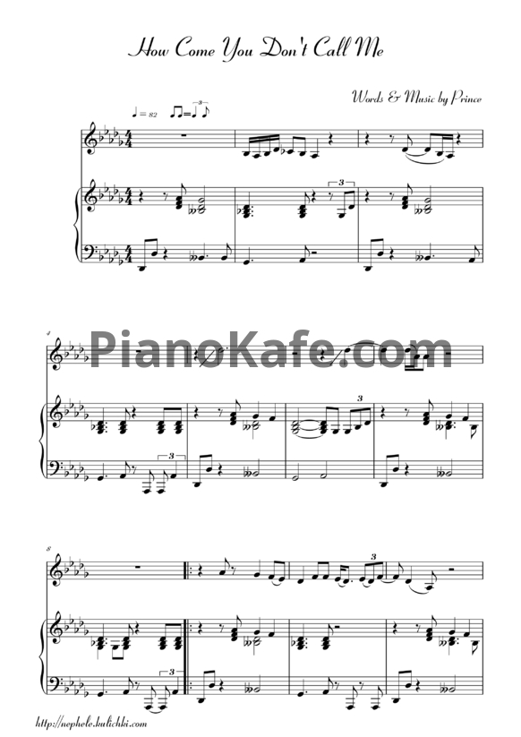 Ноты Alicia Keys - How Come You Don't Call Me - PianoKafe.com