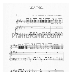 Ноты Mylene Farmer - Vertige - предпросмотр