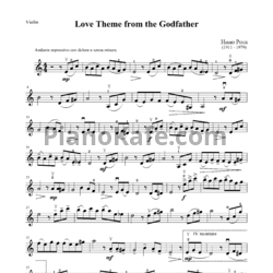 Ноты Nino Rota - Love theme from "The Godfather" - предпросмотр
