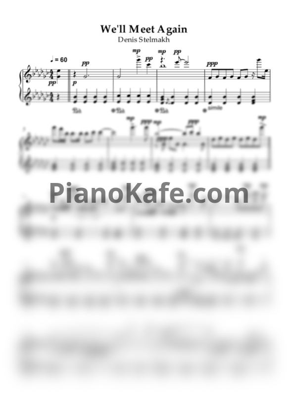 Ноты Denis Stelmakh - We'll meet again - PianoKafe.com