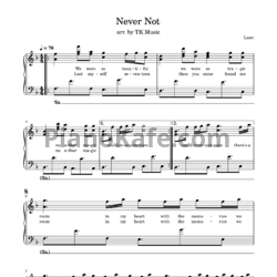 Ноты Lauv - Never not - предпросмотр