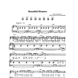 Ноты Jon McLaughlin - Beautiful disaster - предпросмотр