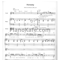 Ноты Billy Joel - Honesty - предпросмотр