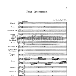 Ноты Ян Сибелиус - Танец-интермеццо (Op. 45, №2, партитура) - предпросмотр