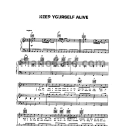 Ноты Queen - Keep yourself alive - предпросмотр