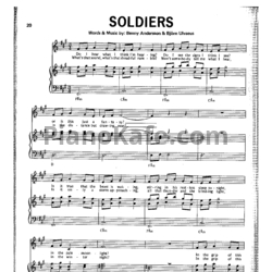 Ноты ABBA - Soldiers - предпросмотр