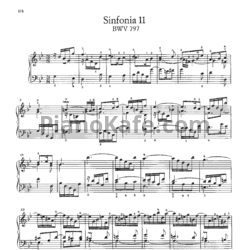 Ноты И. Бах - Симфония №11 (BWV 797) - предпросмотр