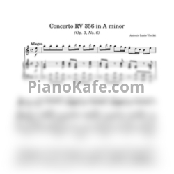 Ноты Антонио Вивальди - Concerto RV 356 in A minor - предпросмотр