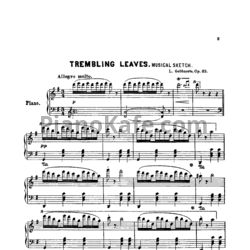 Ноты Л. Гоббартс - Опадающая листва. Пьеса для фортепиано (Op. 33) - предпросмотр