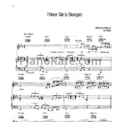 Ноты Tom Waits - I never talk to strangers
