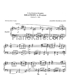 Ноты И. Брамс - 2 рапсодии для фортепиано (Op. 79) - предпросмотр