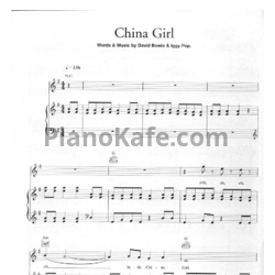 Ноты David Bowie - China girl - предпросмотр