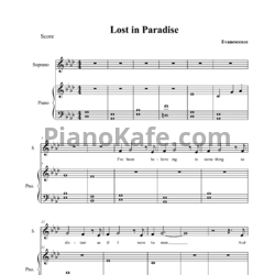 Ноты Evanescence - Lost in paradise - предпросмотр