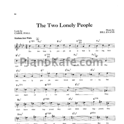 Ноты Bill Evans - The two lonely people - предпросмотр