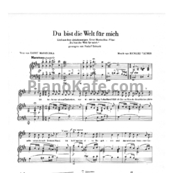 Ноты Richard Tauber - Du bist die welt für mich