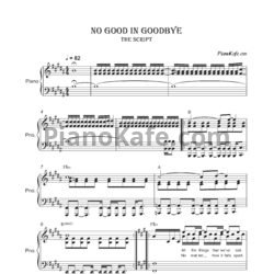 Ноты The Script - No good in goodbye - предпросмотр