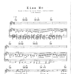 Ноты Ed Sheeran - Kiss me - предпросмотр