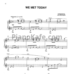 Ноты Jim Brickman - We met today - предпросмотр