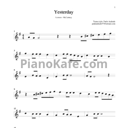 Ноты Paul Mauriat - Yesterday - предпросмотр