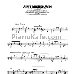 Ноты Thomas Waller and Harry Brooks - Ain't misbehavin' (Arranged for classic guitar by John Duarte) - предпросмотр