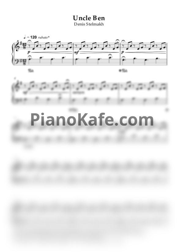 Ноты Denis Stelmakh - Uncle Ben - PianoKafe.com